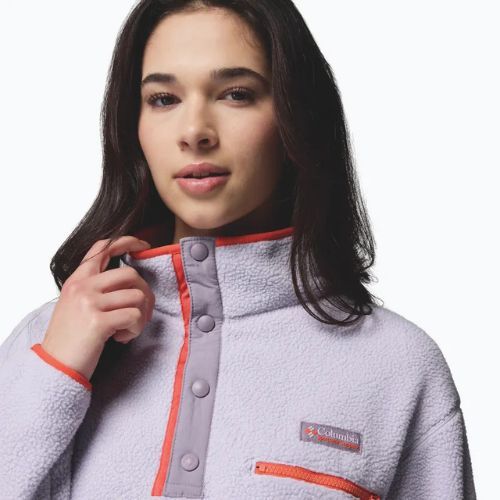 Дамски поларен суитшърт Columbia Helvetia II Cropped Half Snap Fleece lavender pearl/shale purple/zing