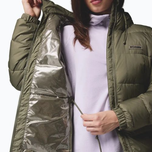 Дамско ватирано дълго яке Columbia Pike Lake III Long stone green