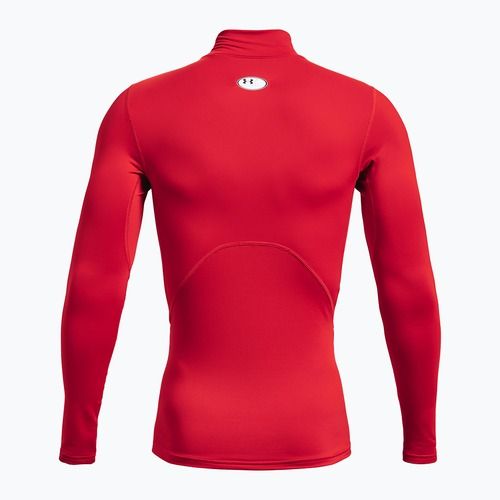 Мъжка тренировъчна блуза с дълъг ръкав Under Armour Comp Mock UA Armour red/white
