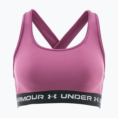 Спортен сутиен Under Armour Crossback Mid fuchsia dusk/black/white