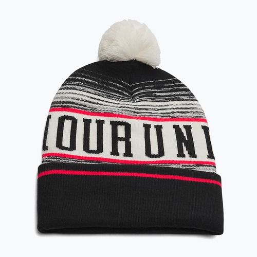 Мъжка зимна шапка Under Armour Halftime Pom Beanie stone/racer red/black