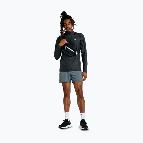 Мъжки суитшърт за бягане New Balance Space Dye 1/4 Zip black