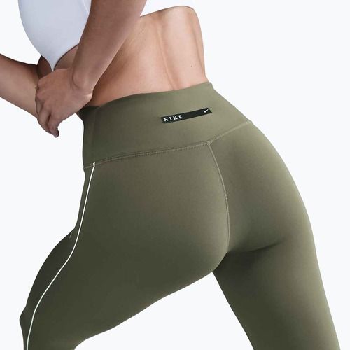 Дамски клин Nike One High-Waisted medium olive/white
