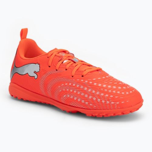 Детски футболни обувки PUMA Future 9 Play TT Jr glowing red/puma white/puma black/puma silver