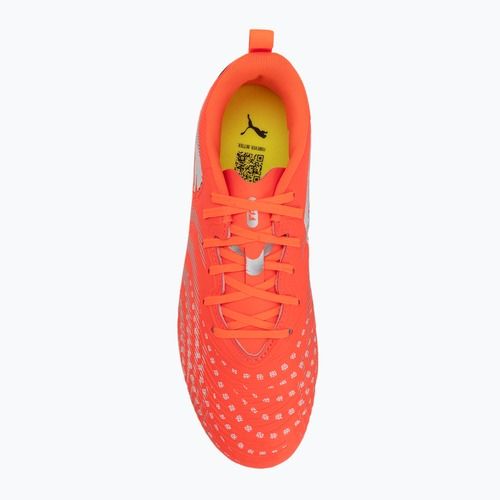 Детски футболни обувки PUMA Future 9 Play FG/AG Jr glowing red/puma white/puma black/puma silver