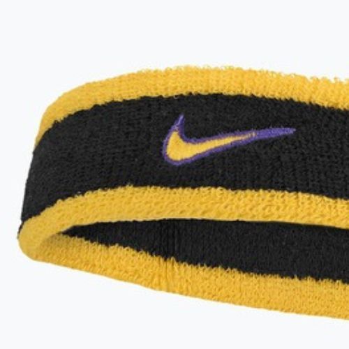 Лента за глава Nike Swoosh Classic black/court purple/university gold