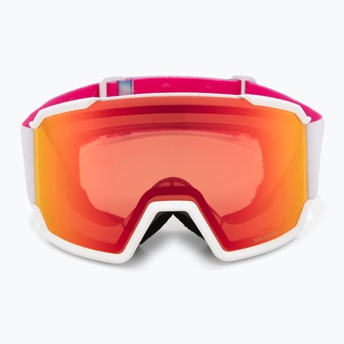 Скиорска маска Salomon S/View 3 white/ml mid red