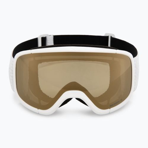 Детска скиорска маска Salomon Lumi Acces Jr white/flash gold