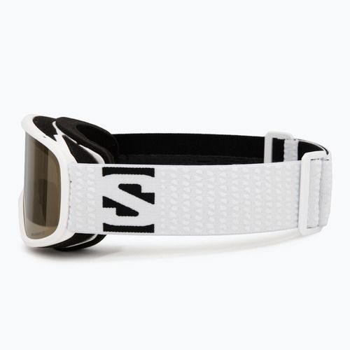 Детска скиорска маска Salomon Lumi Acces Jr white/flash gold