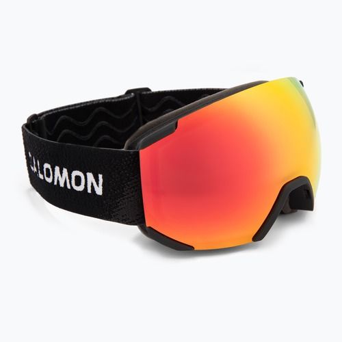 Детска скиорска маска Salomon Radium black/mi mid red