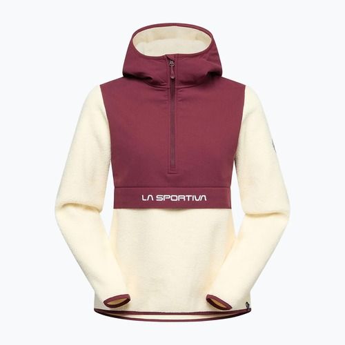 Дамски суитшърт La Sportiva Guidance Sherpa Hoody chalk/redwood