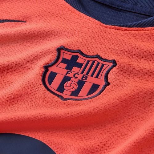 Детска футболна тениска Nike FC Barcelona 2025/26 Stadium Third bright mango/midnight navy/midnight navy