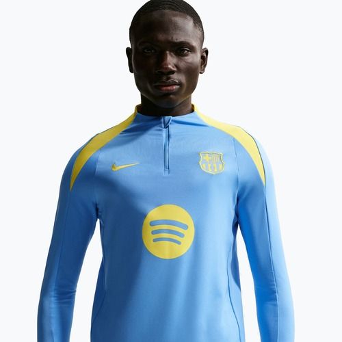Мъжка футболна фланелка с дълъг ръкав Nike FC Barcelona Strike Fourth Knit Drill Top university blue/opti yellow