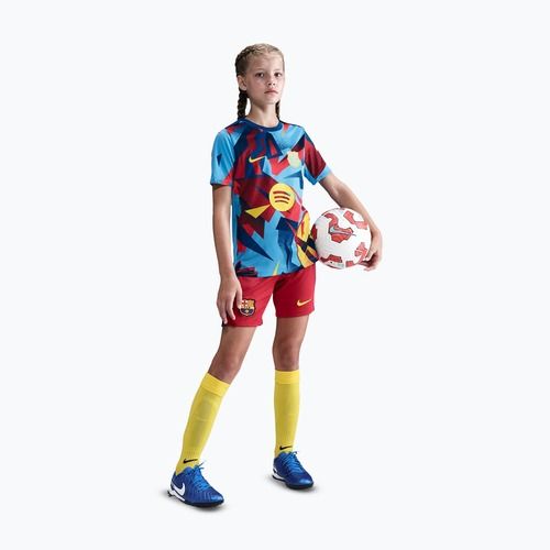 Детска футболна тениска Nike FC Barcelona Academy Pro SE Pre-Match university blue/opti yellow