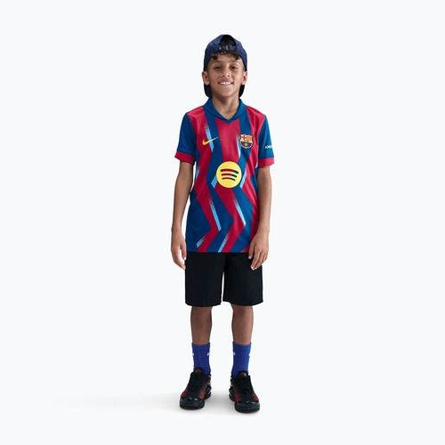 Детска футболна тениска Nike FC Barcelona 2025/26 Stadium Fourth gym blue/gym blue/salsa red/opti yellow