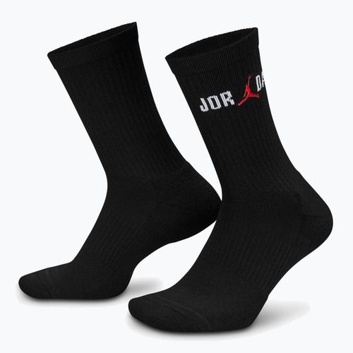 Чорапи  Jordan Everyday Crew 1 pair black/white/university red
