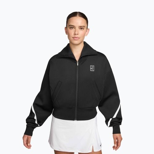 Дамски тенис суитшърт Nike Advantage Dri-Fit FZ black/white