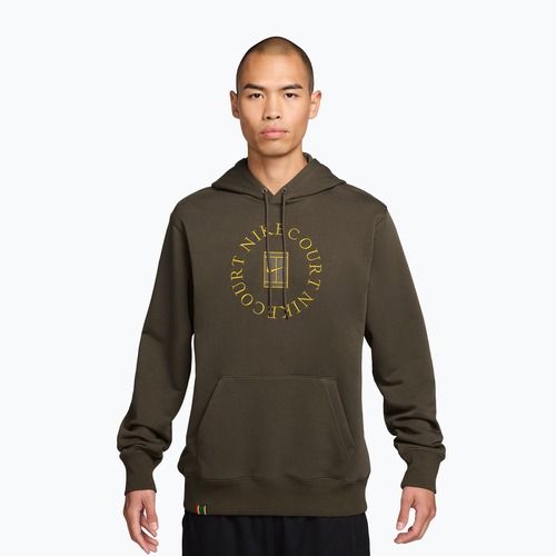 Mъжки тенис суитшърт Nike Court Dri-Fit Heritage French Terry Hoodie dark hazel/saffron quartz