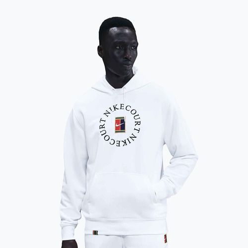 Мъжки тенис суитшърт Nike Court Dri-Fit Heritage French Terry Hoodie white/black