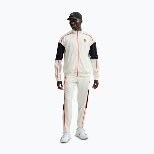 Мъжки тенис суитшърт Nike Court Heritage sail/turf orange