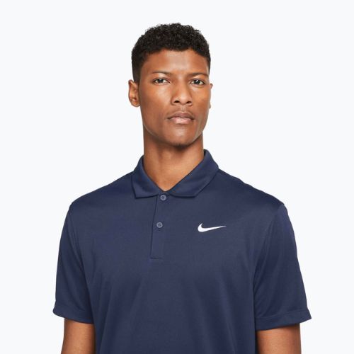 Мъжка фланелка за тенис Nike Court Dri-Fit Polo Solid obsidian/white