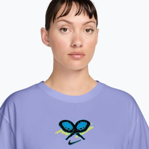 Дамска тениска за тенис Nike Slam Dri-Fit light thistle