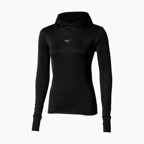 Дамски суитшърт за бягане Mizuno Active Warm Hooded black