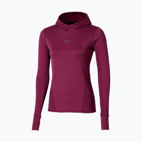 Дамски суитшърт за бягане Mizuno Active Warm Hooded dark purple