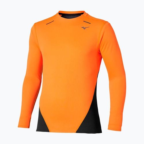 Мъжка блуза с дълъг ръкав за бягане Mizuno Tech Thermal Charge tangelo