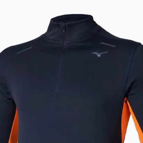 Мъжка блуза с дълъг ръкав за бягане Mizuno Tech Thermal Charge Half Zip baritone blue
