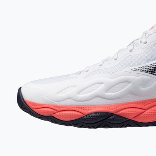Мъжки обувки за тенис Mizuno Wave Enforce Court AC white/baritone blue/calypso coral