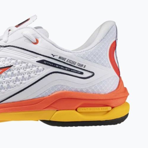Мъжки обувки за тенис Mizuno Wave Exceed Tour 6 AC white/fiery coral 2/citrus
