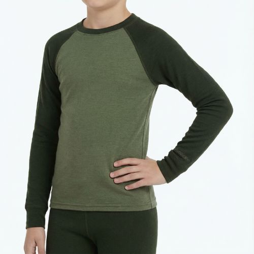 Детски комплект термо бельо WOOLCANO Merino SET0982 khaki