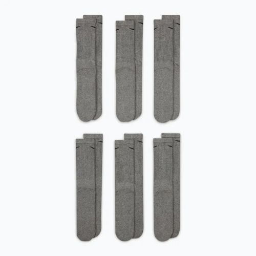 Мъжки чорапи Nike Everyday Cushioned 6 чифта carbon heather/black