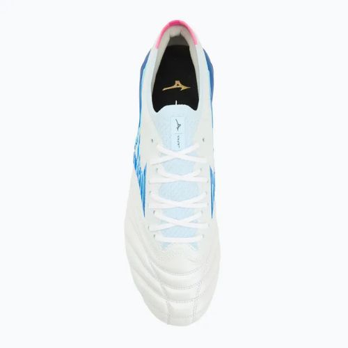 Мъжки футболни обувки Mizuno Morelia Neo IV β Japan Fg white/tanager turquoise/pink tetra