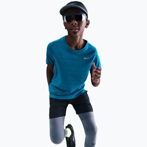 Детска тениска за тренировка Nike Dri-Fit Miler green abyss/green abyss