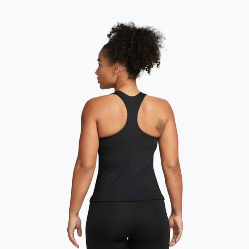 Дамска тениска Nike Swoosh Medium Support Bra black/black/white