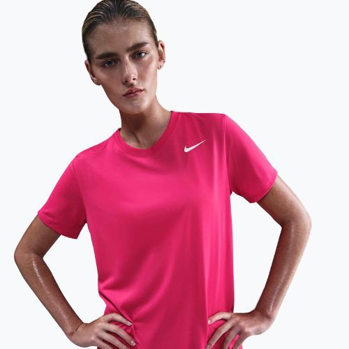 Дамска тениска за тренировка Nike Dri-Fit Rush pink/white