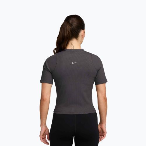 Дамска тениска Nike Zenvy Rib Dri-Fit thunder grey/white