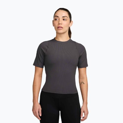 Дамска тениска Nike Zenvy Rib Dri-Fit thunder grey/white
