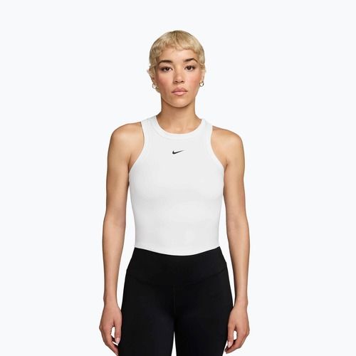 Дамска тениска Nike One Fitted Dri-Fit Cropped Tank thunder white/black