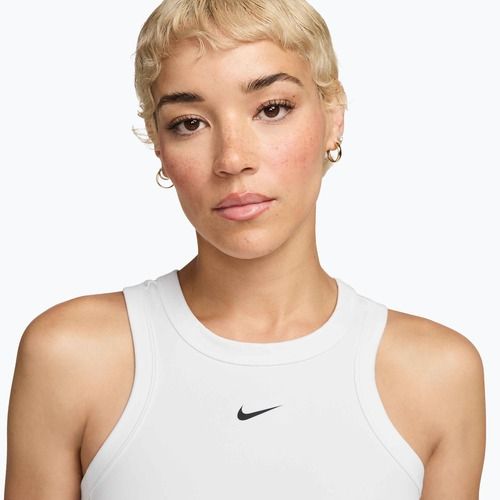 Дамска тениска Nike One Fitted Dri-Fit Cropped Tank thunder white/black