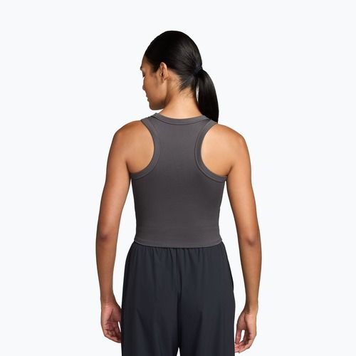 Дамска тениска Nike One Fitted Dri-Fit Cropped Tank thunder grey/white