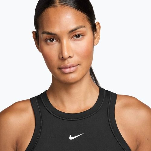 Дамска тениска Nike One Fitted Dri-Fit Cropped Tank thunder black/white