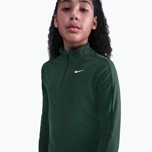 Детска блуза с дълъг ръкав за тренировка Nike Dri-Fit 1/4 Zip fir/white