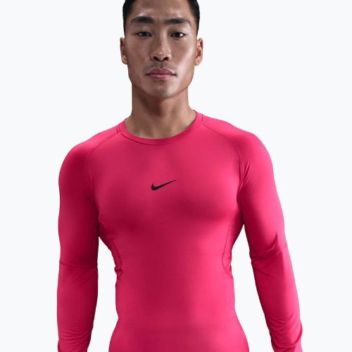 Мъжка блуза с дълъг ръкав за тренировка Nike Pro Dri-Fit Tight Fitness rush pink/black
