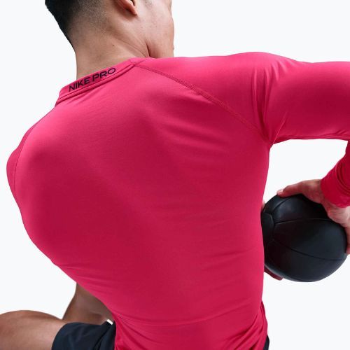 Мъжка блуза с дълъг ръкав за тренировка Nike Pro Dri-Fit Tight Fitness rush pink/black