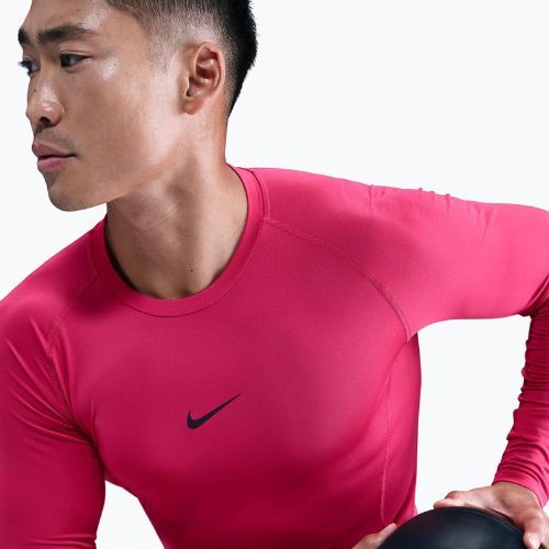 Мъжка блуза с дълъг ръкав за тренировка Nike Pro Dri-Fit Tight Fitness rush pink/black