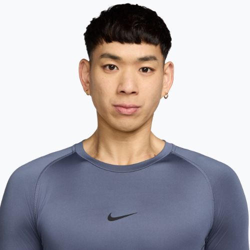 Мъжка блуза с дълъг ръкав за тренировка Nike Pro Dri-Fit Tight Fitness diffused blue/black