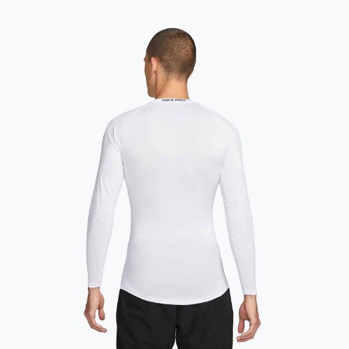 Мъжка блуза с дълъг ръкав за тренировка Nike Pro Dri-Fit Tight Fitness white/black
